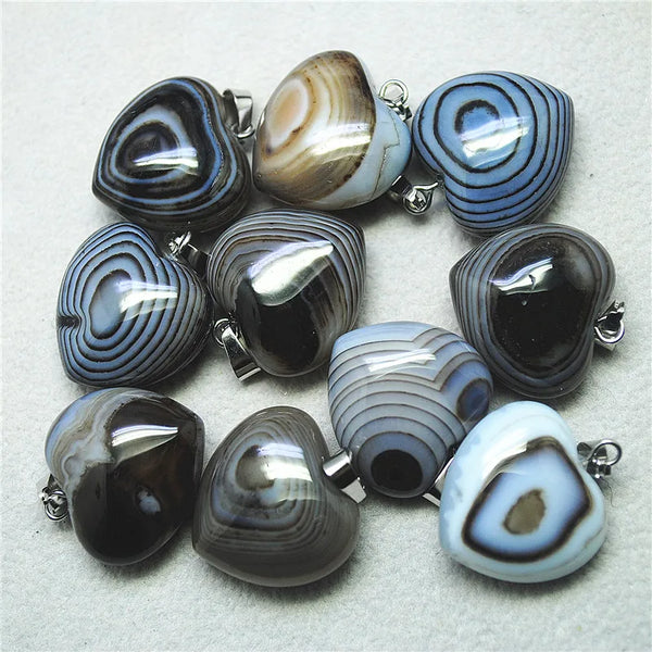 Black Onyx Heart Pendants-ToShay.org