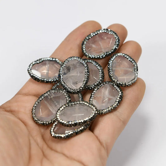 Pink Rose Rhinestone Beads-ToShay.org