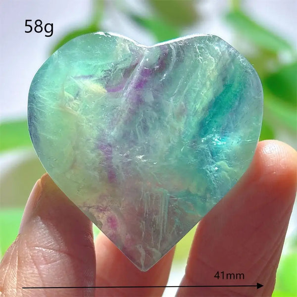 Rainbow Fluorite Heart-ToShay.org