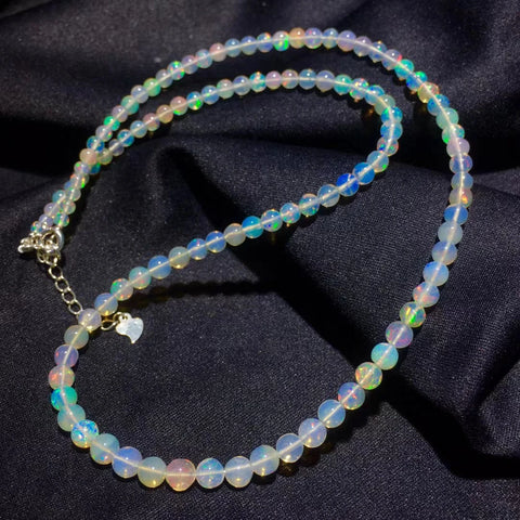 Rainbow Opal Bead Necklace-ToShay.org