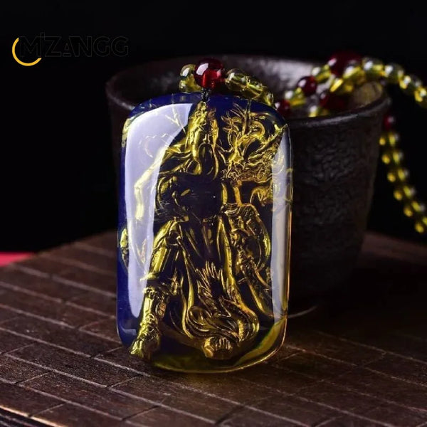 Gold Amber Buddha Pendant-ToShay.org
