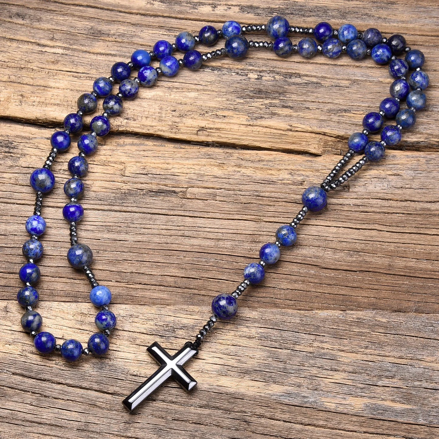 Blue Lapis Lazuli Rosary-ToShay.org