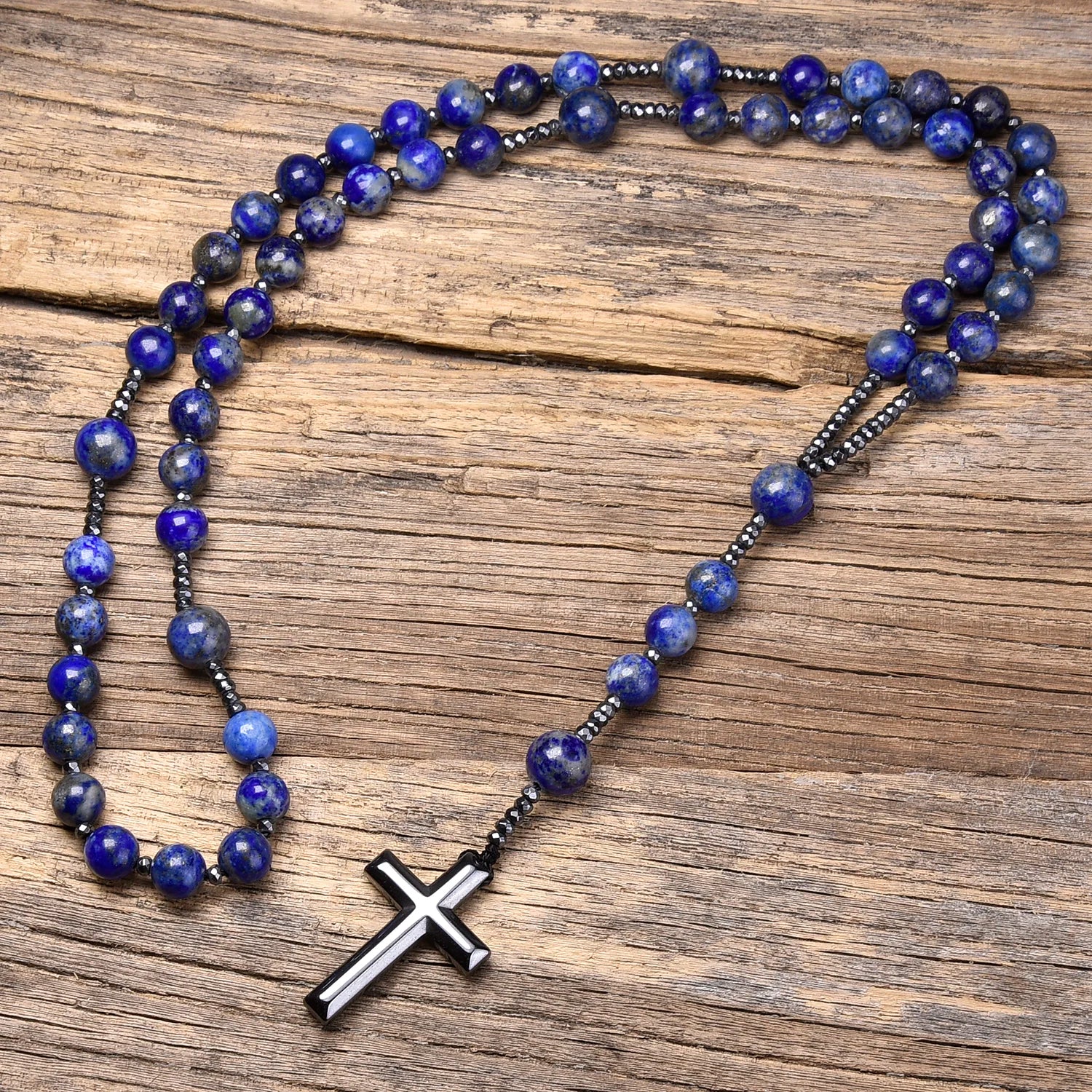 Blue Lapis Lazuli Rosary-ToShay.org