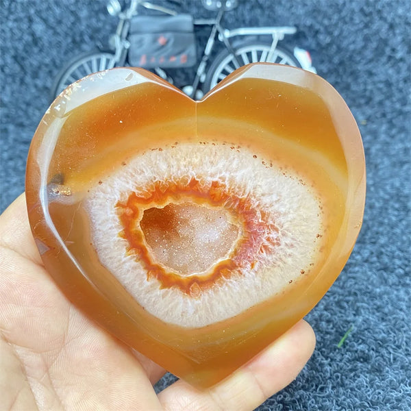 Red Agate Geode Heart-ToShay.org