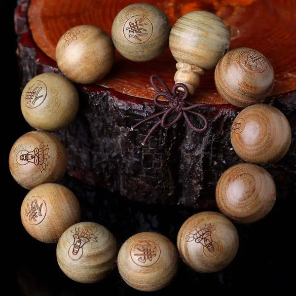Green Sandalwood Bead Bracelets-ToShay.org