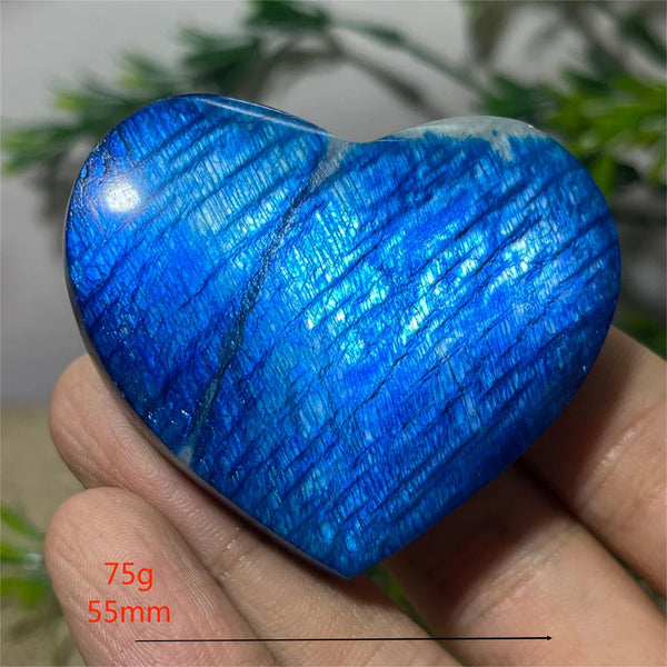 Blue Flash Moonstone Heart-ToShay.org