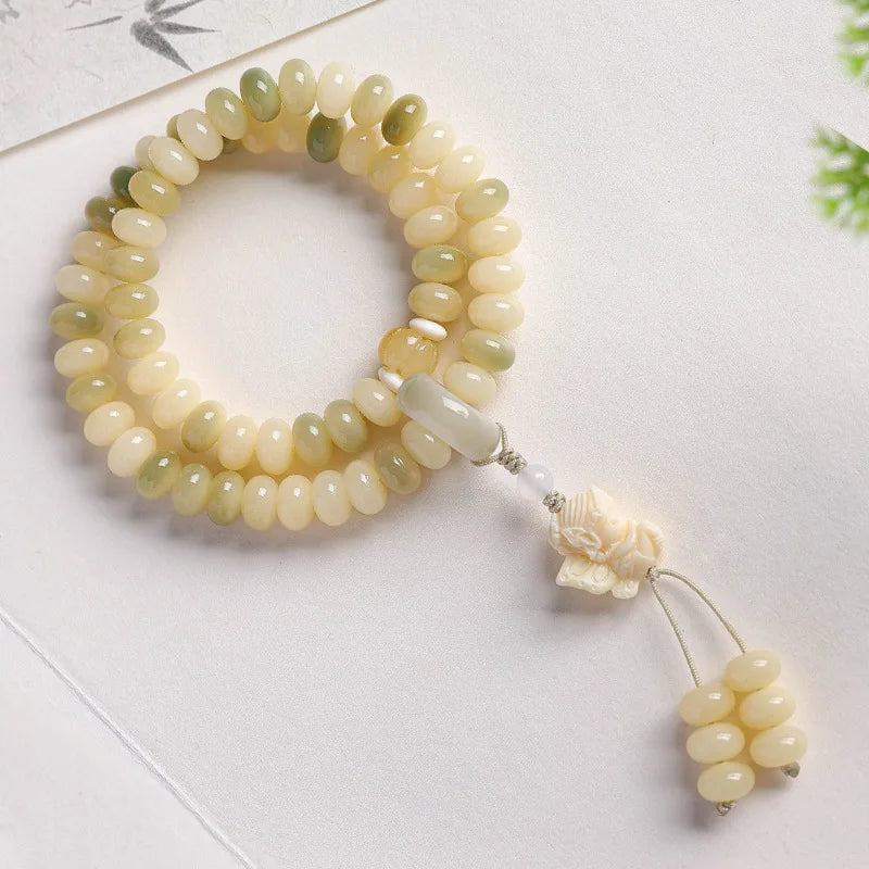 White Bodhi Abacus Beads-ToShay.org