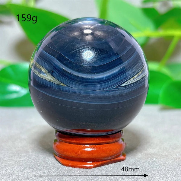 Black Silk Agate Ball-ToShay.org