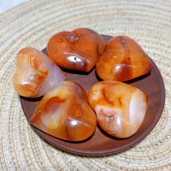 Orange Carnelian Druzy Heart-ToShay.org