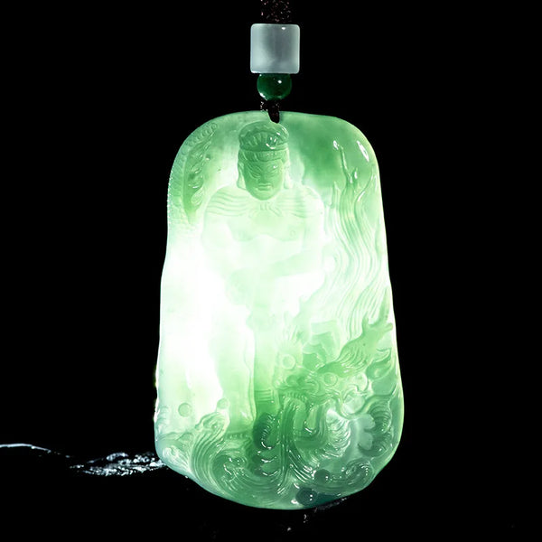 Blue Jade Buddha Pendant-ToShay.org