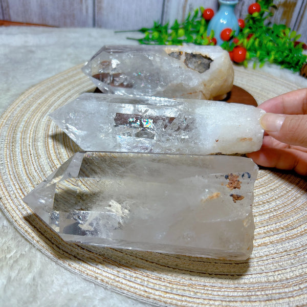 Clear Rainbow Quartz Crystal Tower-ToShay.org