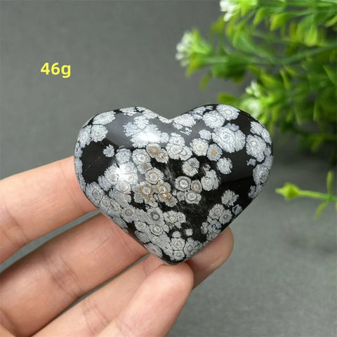 Black Snowflake Obsidian Heart-ToShay.org
