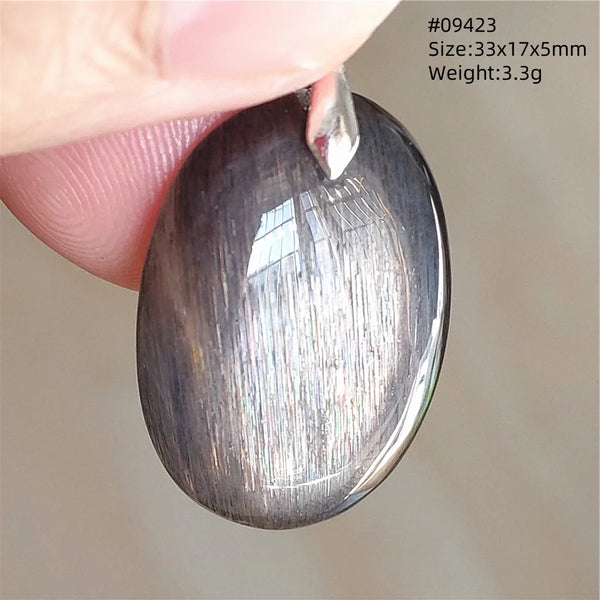 Black Moonstone Sunstone Pendant-ToShay.org