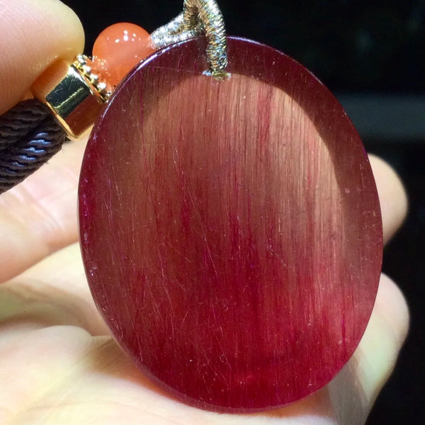 Red Rutilated Quartz Pendant-ToShay.org