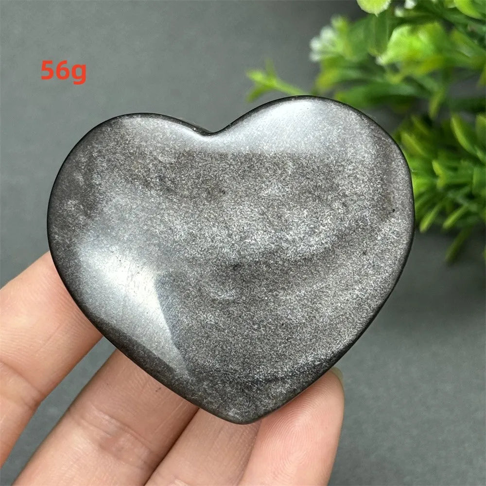 Silver Obsidian Quartz Heart-ToShay.org