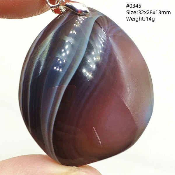 Grey Brown Agate Pendant-ToShay.org