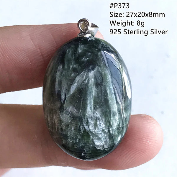 Green Seraphinite Pendant-ToShay.org