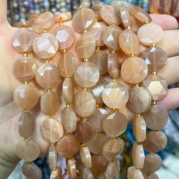 Caramel Sunstone Coin Beads-ToShay.org