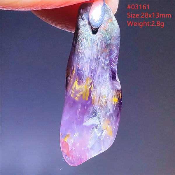 Purple Cacoxenite Auralite Pendant-ToShay.org