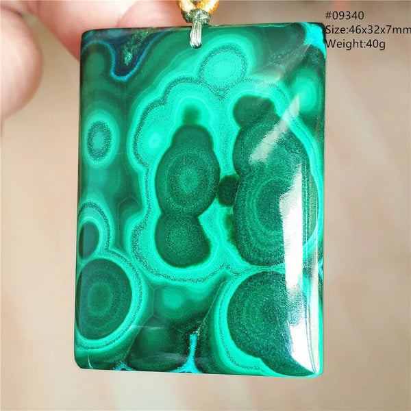 Green Malachite Chrysocolla Pendant-ToShay.org