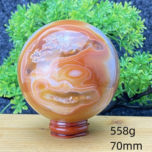 Red Striped Agate Ball-ToShay.org