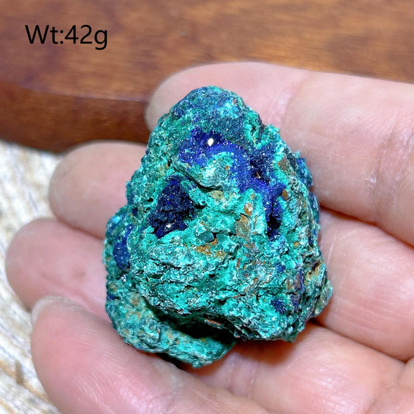 Blue Chrysocolla with Azurite Stone-ToShay.org