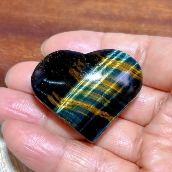 Yellow Blue Tiger Eye Heart-ToShay.org