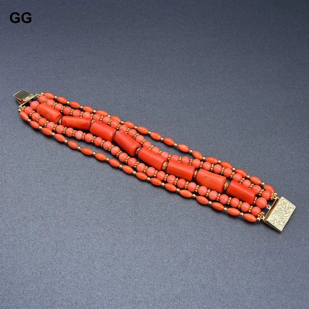 Orange Coral Bracelet-ToShay.org
