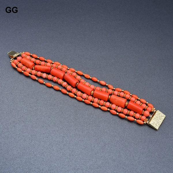 Orange Coral Bracelet-ToShay.org