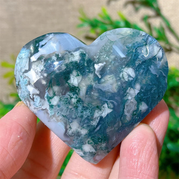 Green Moss Agate Heart-ToShay.org