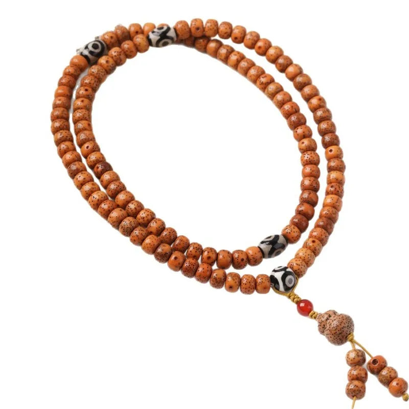 Wood Star Moon Bodhi Mala-ToShay.org