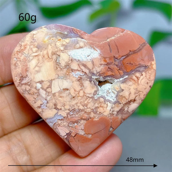 Orange Sakura Jasper Heart-ToShay.org