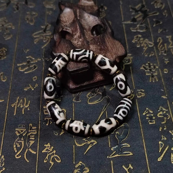 Tibetan Agate Dzi Bracelet-ToShay.org