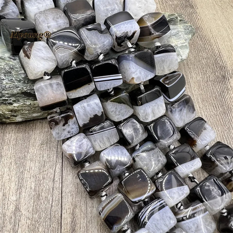 Black White Agate Beads-ToShay.org