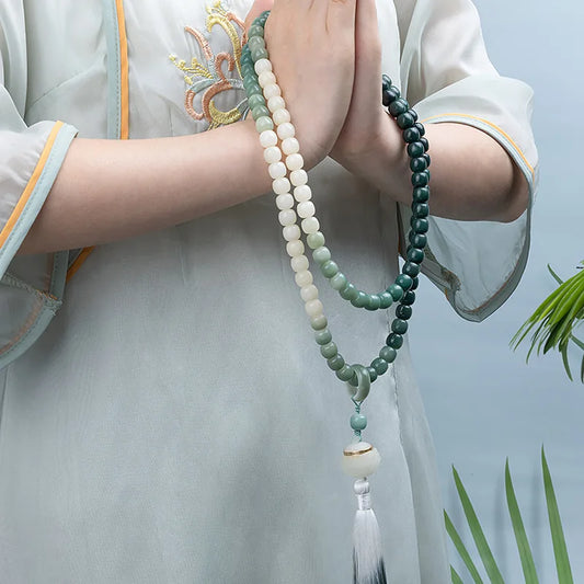 Green Bodhi Root Bracelet-ToShay.org