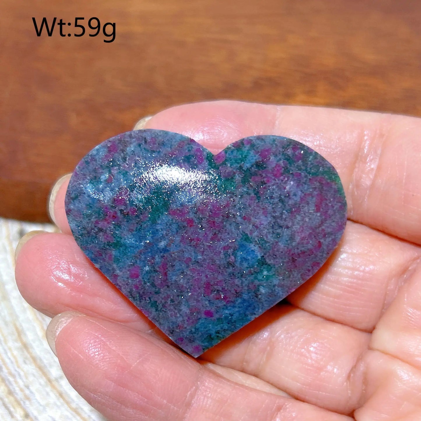 Blue Ruby Kyanite Heart-ToShay.org