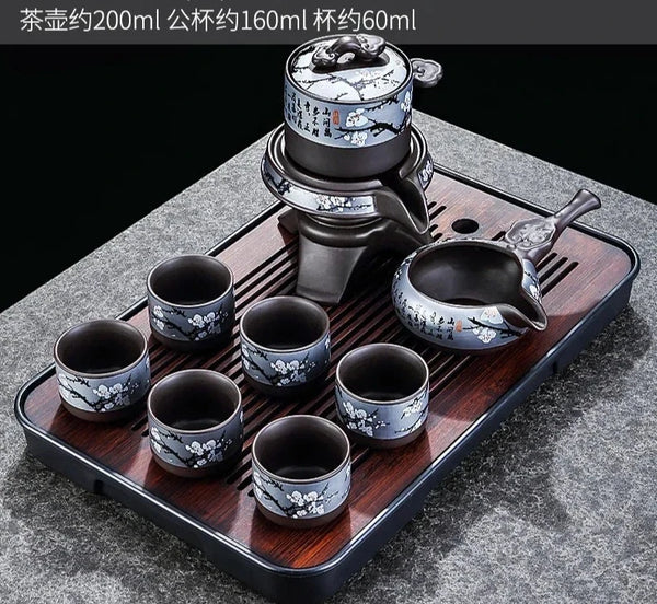 Black Ceramic Rotation Tea Sets-ToShay.org