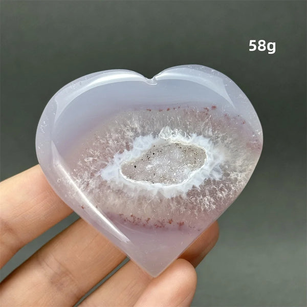 Grey Agate Geode Heart-ToShay.org