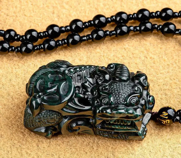 Black Jadeite Pixiu Pendant-ToShay.org