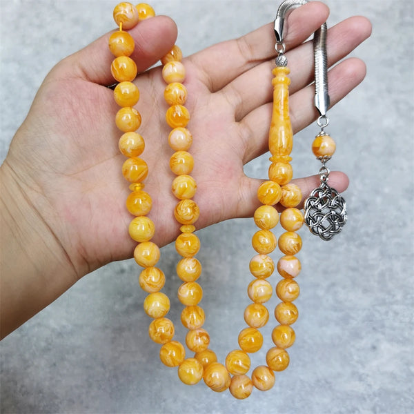 Yellow Amber Prayer Beads-ToShay.org