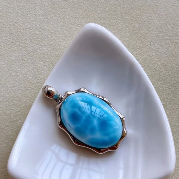 Blue Larimar Pendant-ToShay.org