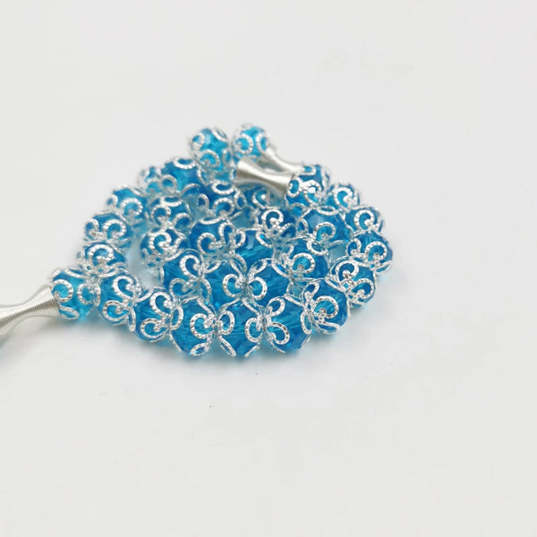 Blue Crystal Prayer Beads-ToShay.org