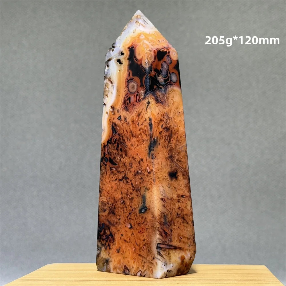 Orange Striped Agate Obelisk-ToShay.org