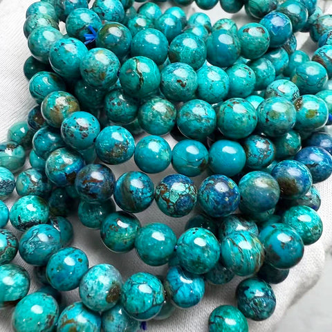 Blue Chrysocolla Azurite Bracelet-ToShay.org