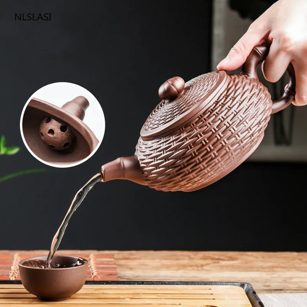 Yixing Clay Bamboo Teapot-ToShay.org