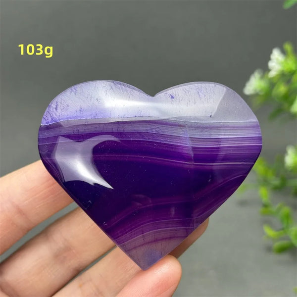 Purple Agate Heart-ToShay.org
