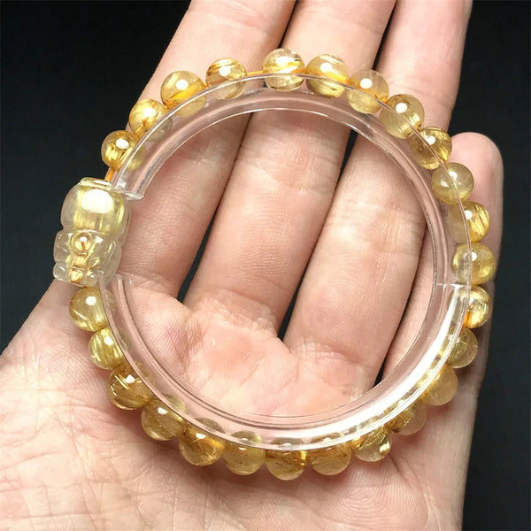 Gold Rutilated Quartz Bracelet-ToShay.org