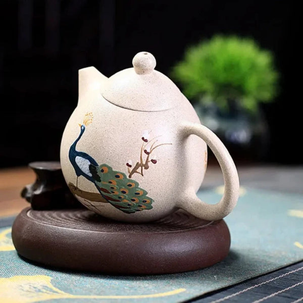 White Clay Dragon Egg Tea Pot-ToShay.org