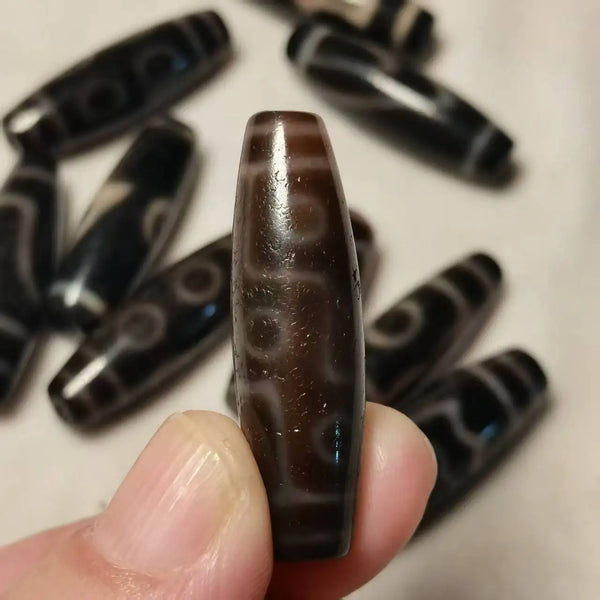 Tibetan Tiger Tooth Dzi Bead-ToShay.org