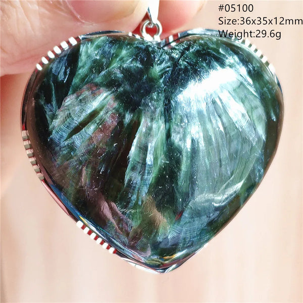 Green Seraphinite Pendant-ToShay.org